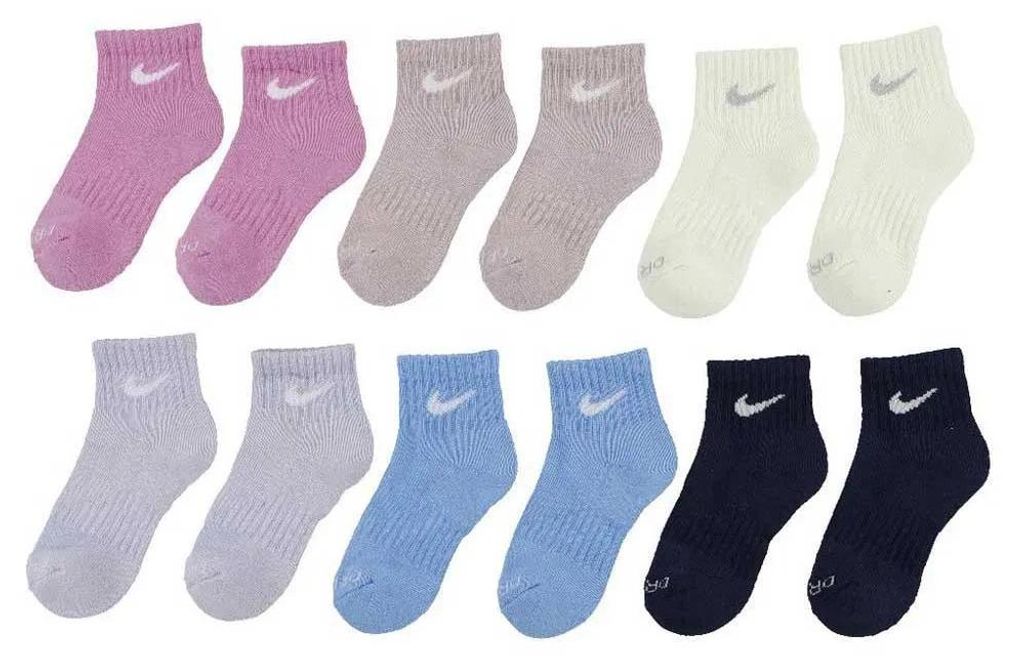 Nike Kids Dri Fit Performance Basic Quarter Socken 6 Paare Mehrfarbig EU 23 1/2-27 Kinder Mehrfarbig EU 23 1/2-27