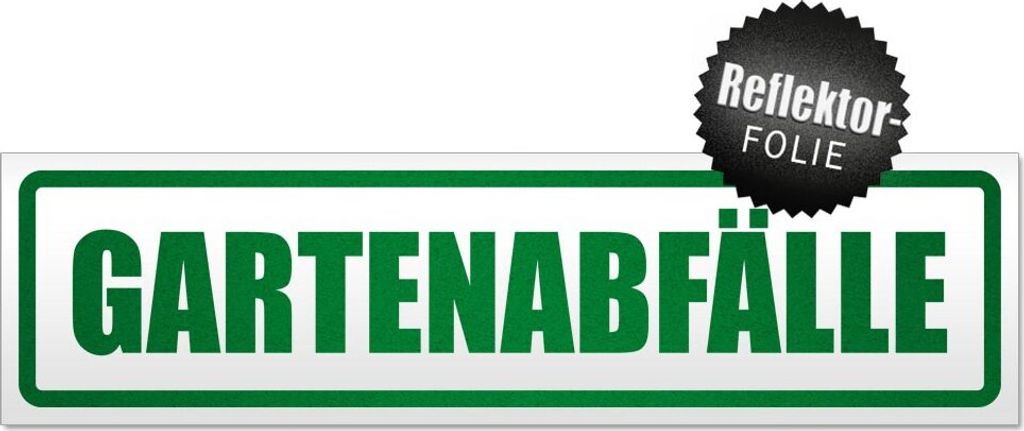 Gartenabfälle Magnetschild Schild magnetisch
