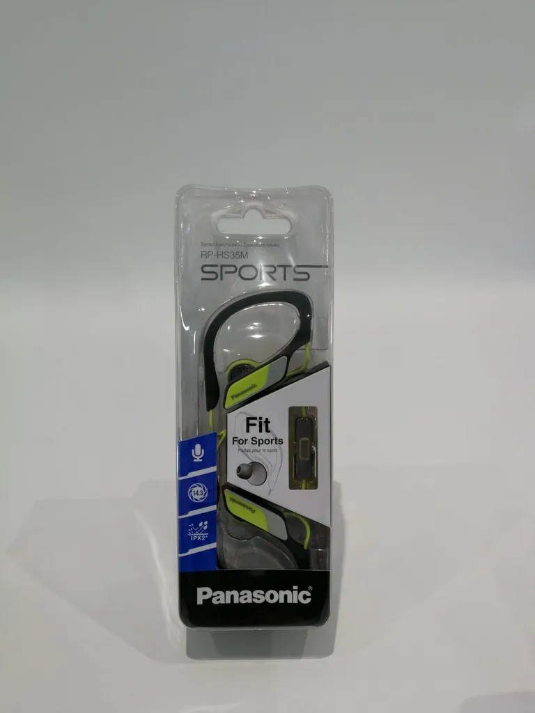 Écouteurs de Sport Panasonic RP-HS35ME-Y Résistants à l'Eau Verts