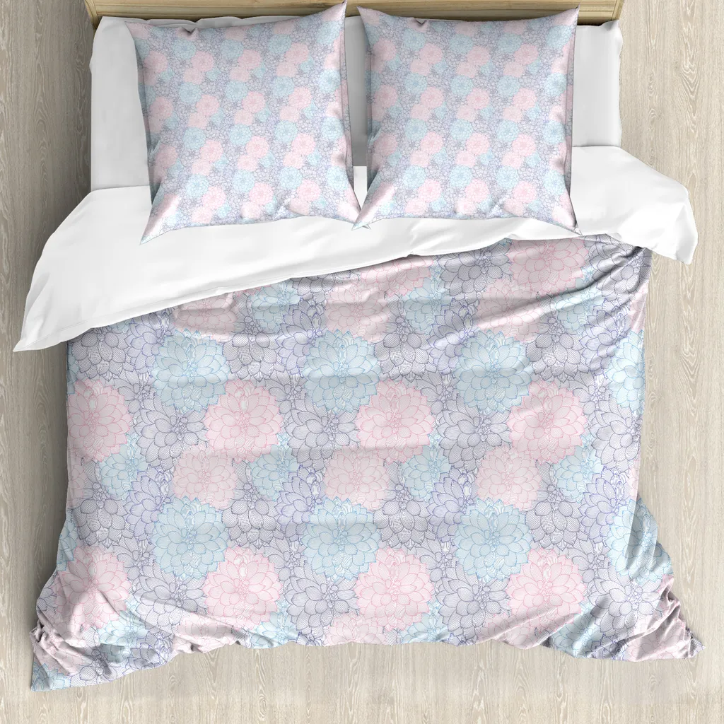Housse de couette Dahlia 155x220 cm pour une chambre zen et douce
