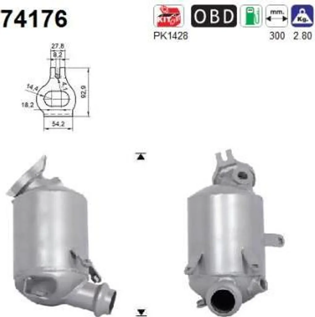 Catalyseur AS 74176 : Stop au Voyant Moteur sur Clio Sandero Micra