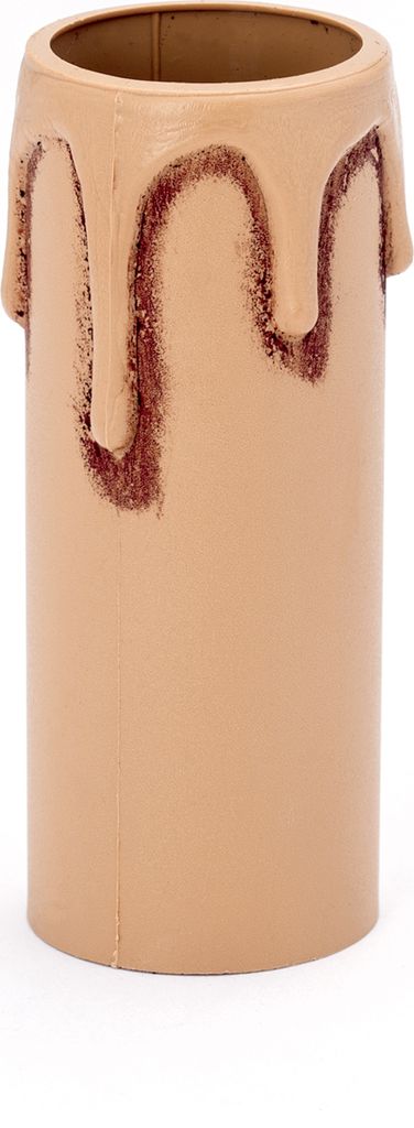 Kerzenhülse mit Tropfen für Kerzenfassung E14 Kronleuchter Kerzenhülle aus Kunststoff ø26mm L65mm Antik