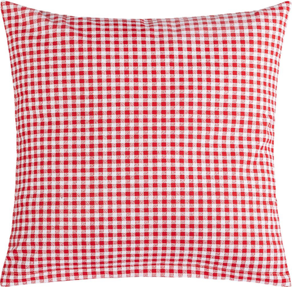 Leinen Berta Kissenhülle Rot 45x45 cm Motiv 609 Baumwoll-Polyester mit Reißverschluss