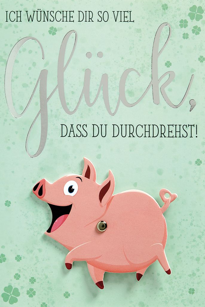 Allgemeine Wünsche - Moving Cards - Klappkarte mit beweglichem