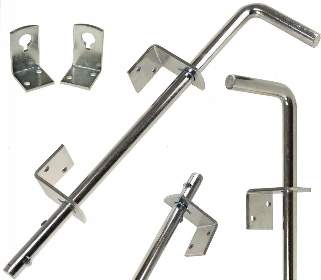 Garagentor Riegel FEINZ - 800 mm - Schwarz - Robuste Sicherheit - Einfache Montage