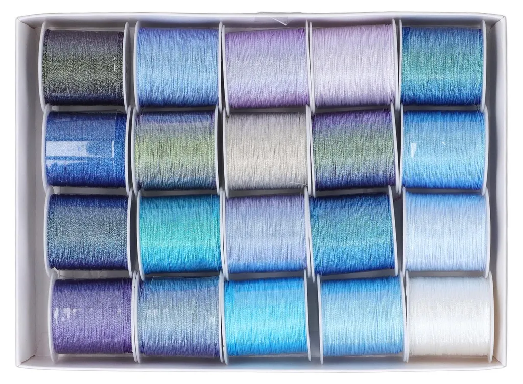 Assortiment de fil à coudre spécial bijoux et broderie, lot de 20 écheveaux