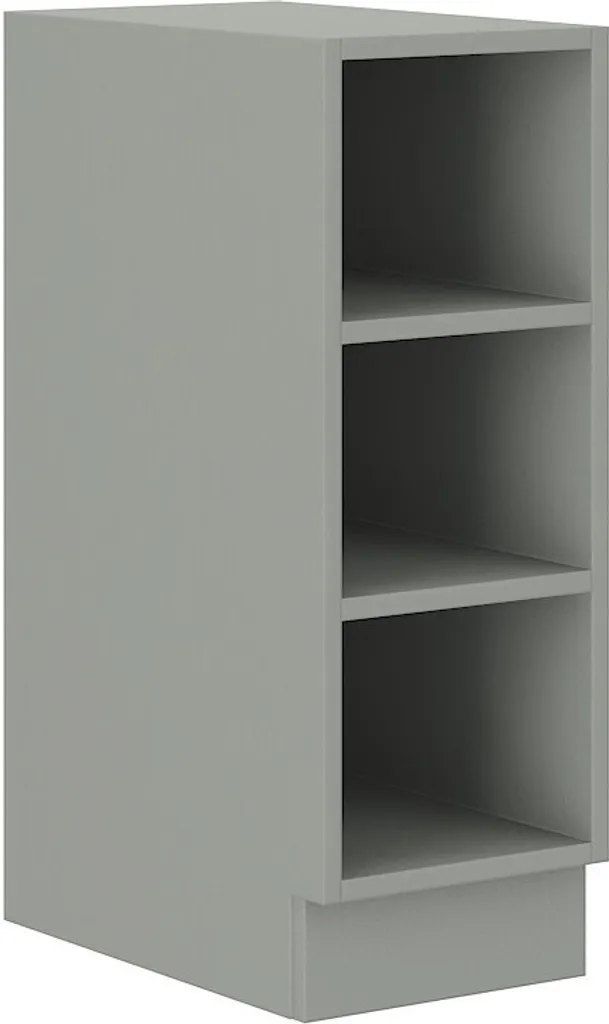 Petit meuble de cuisine ULLERIKE gris 30cm - Structure ouverte robuste
