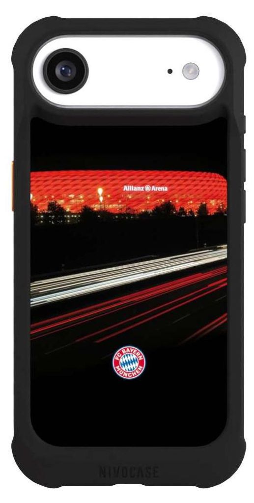 NIVOCASE Hülle für Apple iPhone Air Stoßfeste Handyhülle NIVOmax Case Schwarz FC Bayern München FCB Stadion