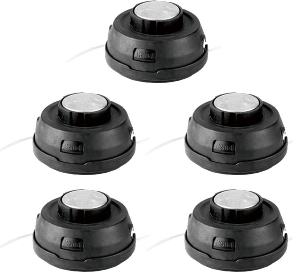 5x Trade-Shop Universal Trimmerkopf/Fadenkopf/Spulenkopf mit M10 Linksgewinde für die meisten Rasenmäher Rasentrimmer