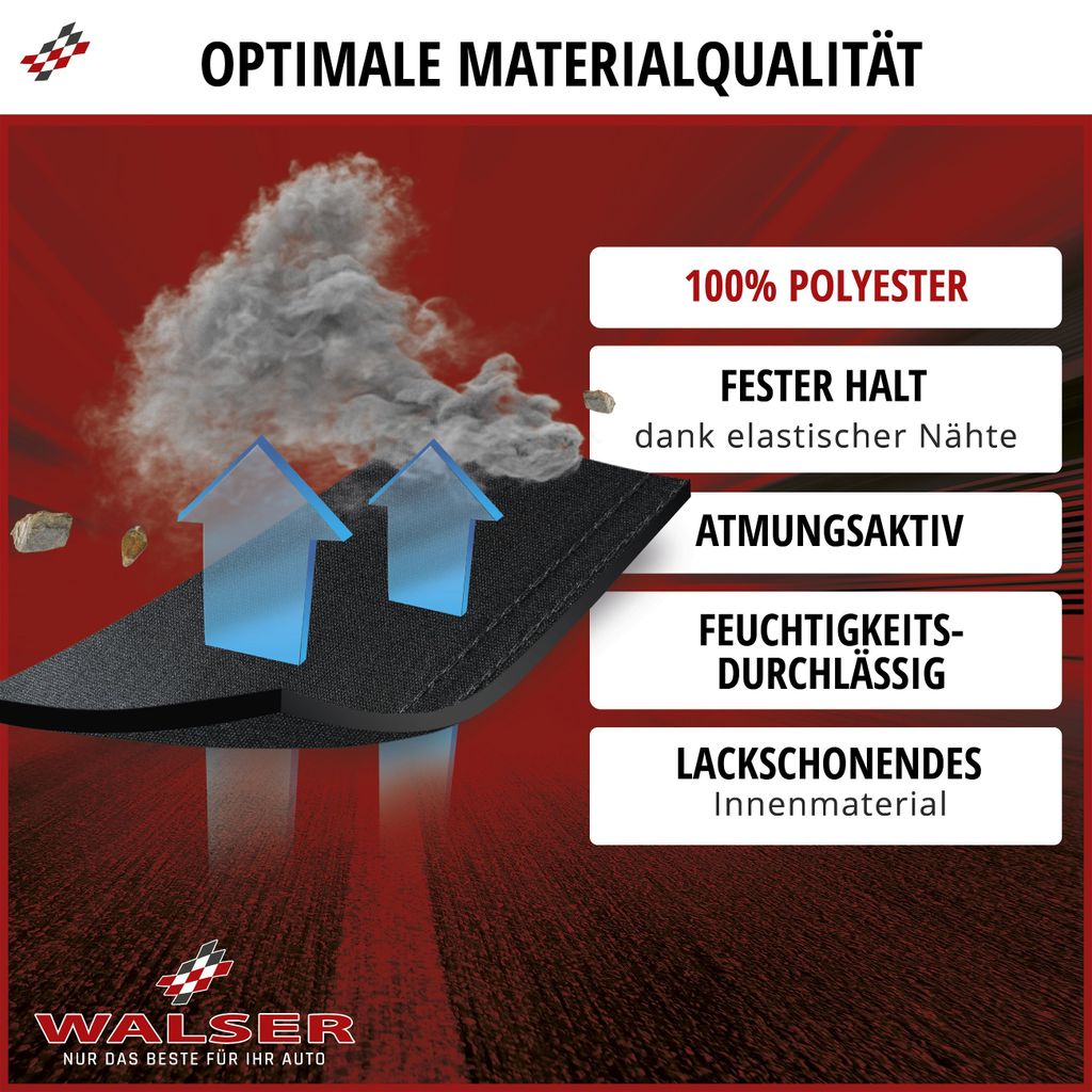 Walser Autoplane Indoor Stretch Plus, Bâche de protection pour voiture SUV taille L rouge Walser Autoplane Indoor Stretch Plus, Bâche de protection pour voiture SUV taille L rouge