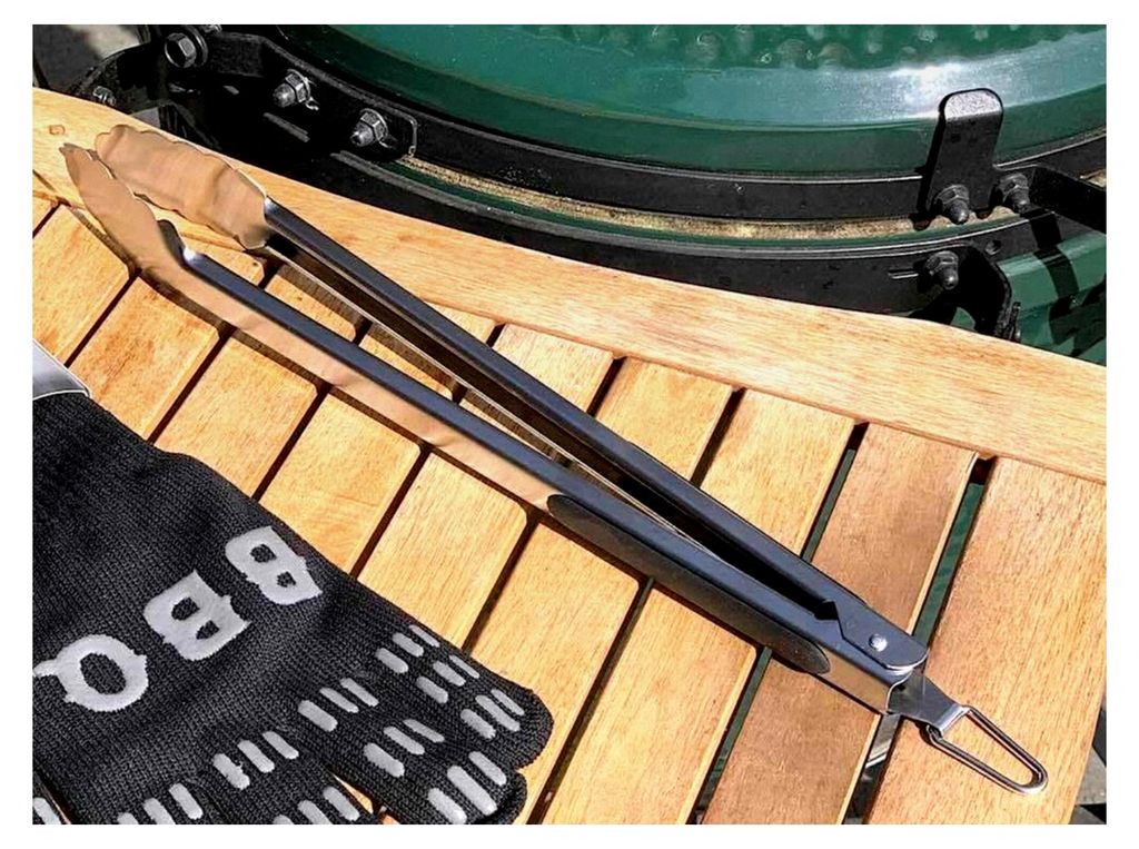 Grillzange XL Servierzange Bratwurstzange Edelstahl 43 cm