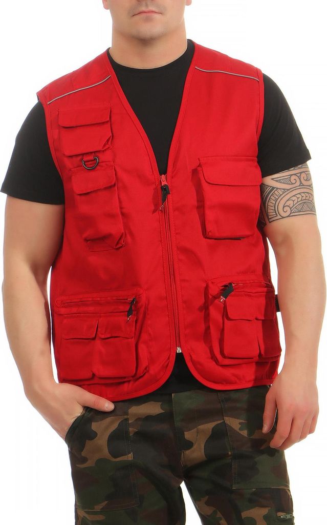 Mivaro Herren Sommer Outdoor Weste - Arbeitsweste mit Reißverschluss, viele Taschen, Drytech Futter, atmungsaktiv und leicht, Regular Fit, Größe...