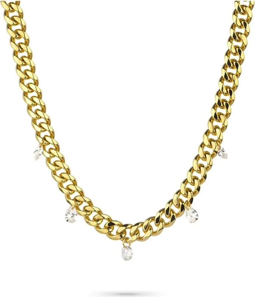 Collier Femme Radiant Doré RY000281A - Bijou Inoxydable qui ne Noircit Pas