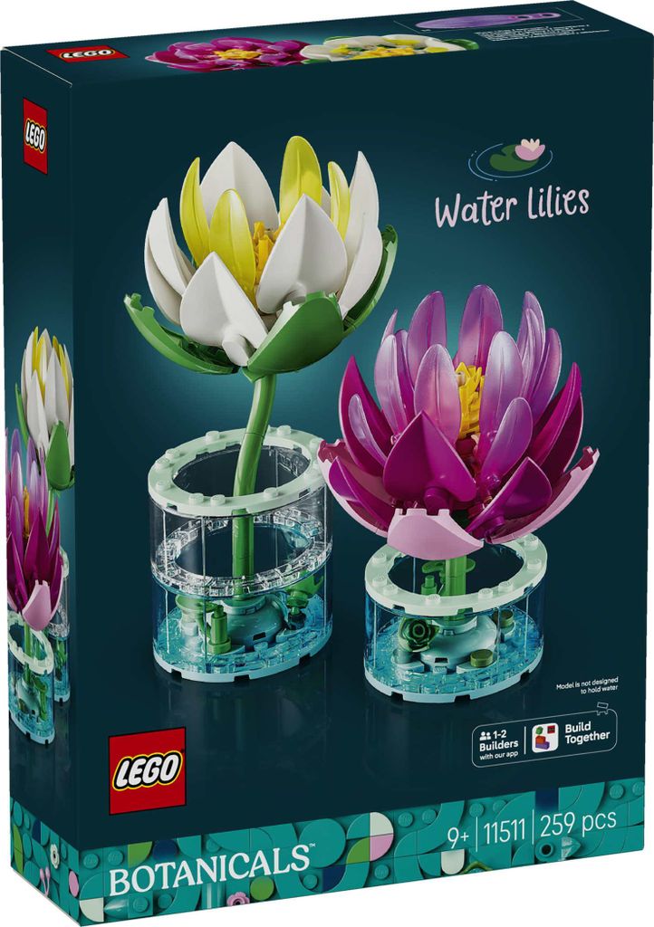 LEGO Botanicals Nymfea (waterlelie) - Set met kunstbloemen, Productafbeelding 