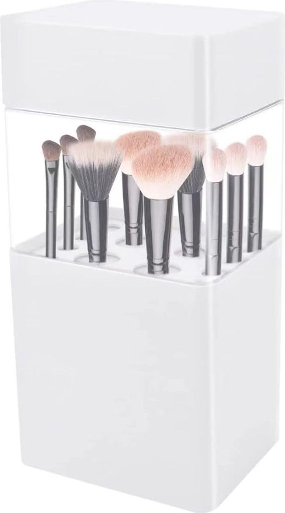 Make Up Pinsel Aufbewahrung mit Deckel, Kosmetik Pinsel Organizer