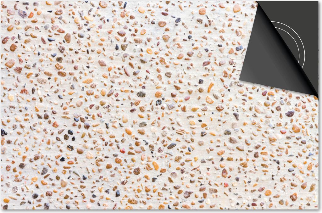 Induktionsschutz 71x52 - abdeckplatte Induktion matt- Dietrix Kochfeldschutz- DELUXE - Beton - Steine braun orange