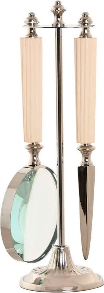 Lupa Home ESPRIT křišťálová ocel kost 8 x 8 x 30 cm Obrázek produktu 