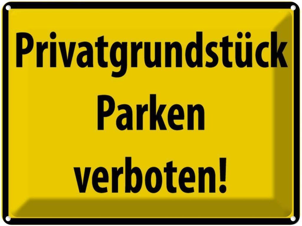 vianmo Blechschild 30x40 cm Privatgrundstück Parkverbot Warnschild Hinweisschild Sicherheit Vorsicht