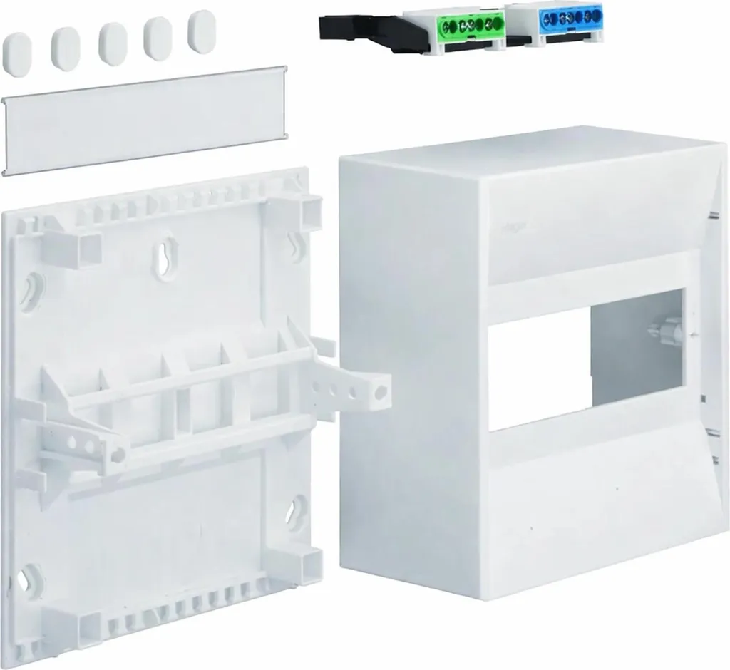 Petit tableau électrique 8 modules Hager IP30 en saillie blanc RAL 9010