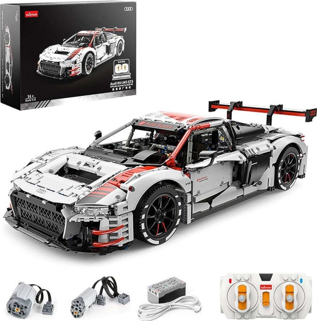 Rastar Rc blocchi di costruzione 1:8 Audi R8 3322 elementi Immagine del prodotto 