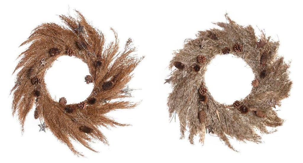 Weihnachtskranz DKD Home Decor Blume (2 Stück) (60 x 5 x 60 cm)