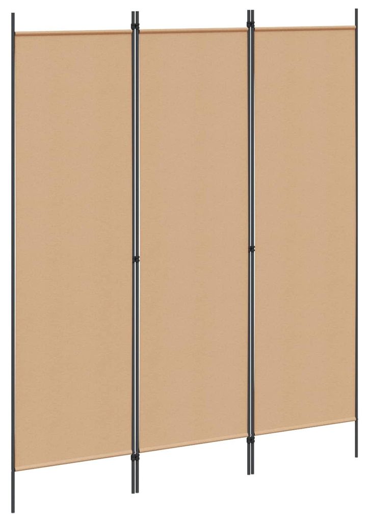 Raumteiler Beige 150 x 180 cm Stoff