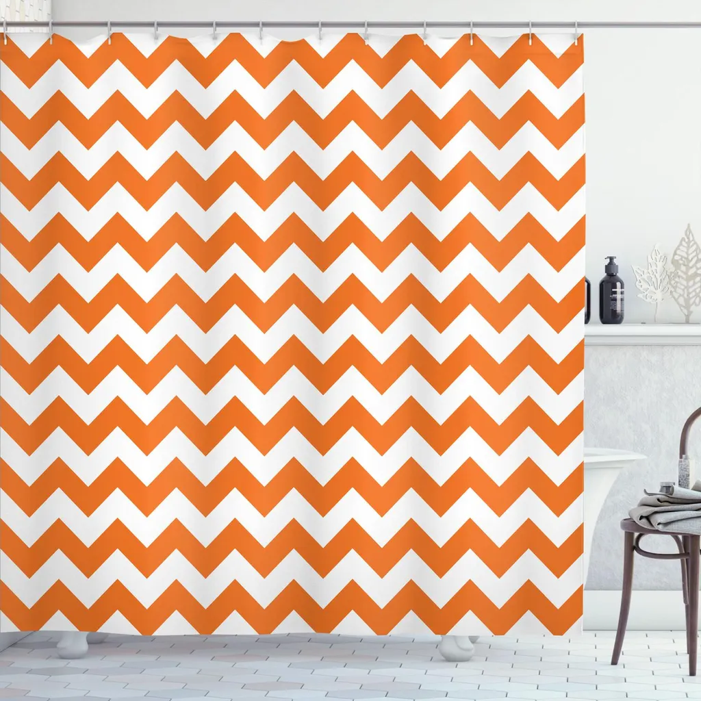 Tenda Doccia Abakuhaus Autunno e Halloween - 175x180cm Zig Zag Chic