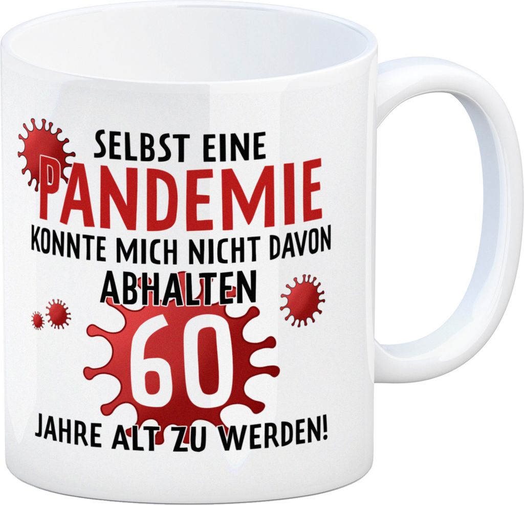 Witziger Kaffeebecher für den 60. Geburtstag mit Motiv: Produktbild 