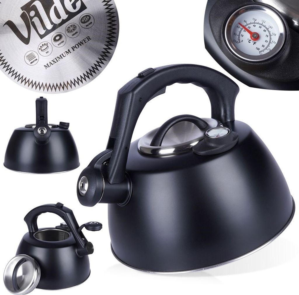 Vilde Wasserkocher Wasserkessel Pfeifkessel aus Edelstahl Produktbild 