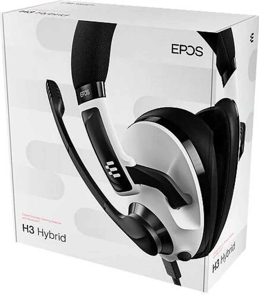 EPOS H3 Hybrid Casque Gaming Blanc avec Connexion Bluetooth et Filaire