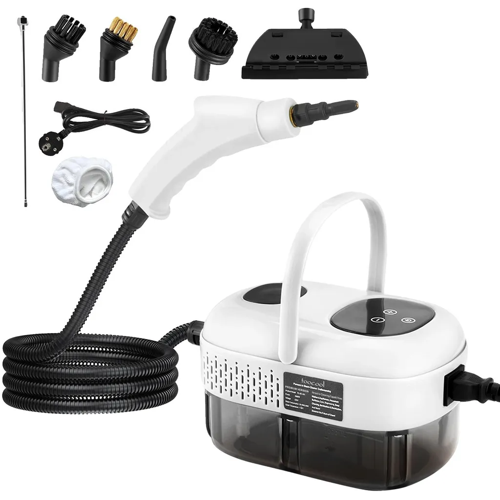 Nettoyeur vapeur puissant 2500W blanc grand réservoir de 1100 ml