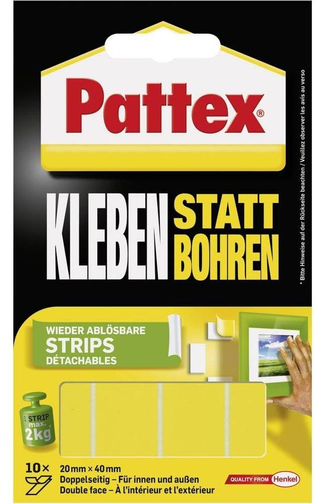 Pattex Klebe-Strips HS PXMS1 10 Stück Produktbild 