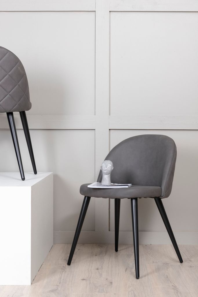 Venture Home Stuhl Velvet Grau 2er-Pack