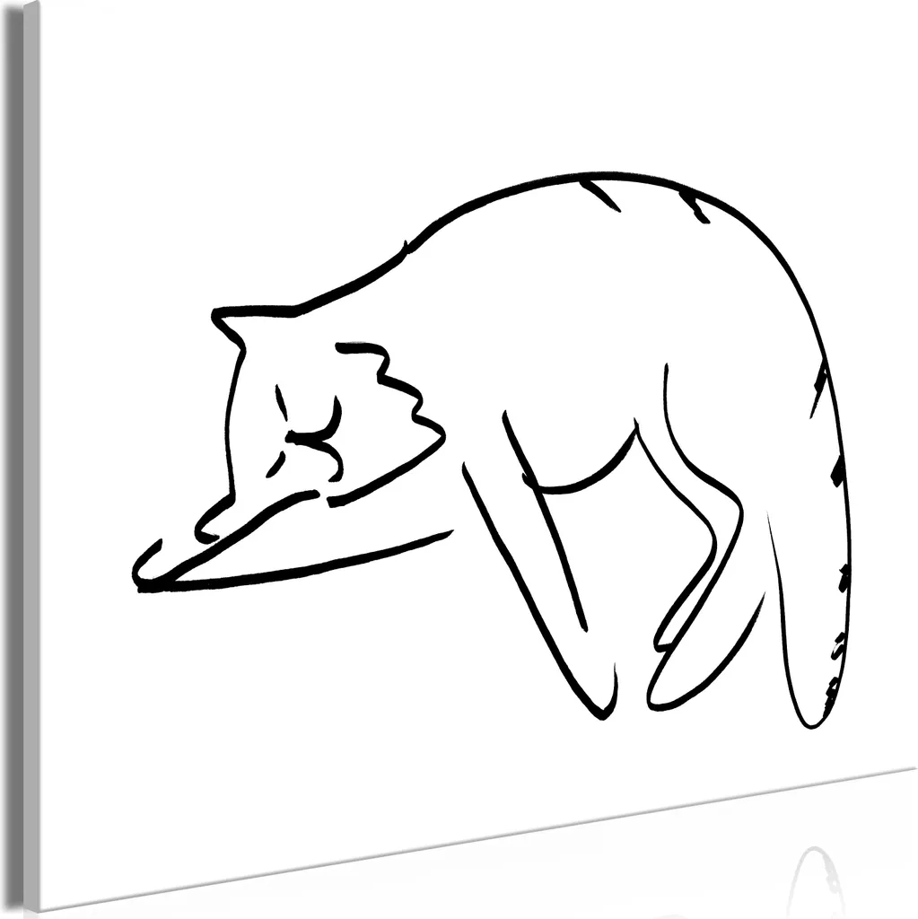 Quadro su tela italiano - Sogni di gatto (1 parte) verticale 60x40 cm Animali g-A-0190-b-a