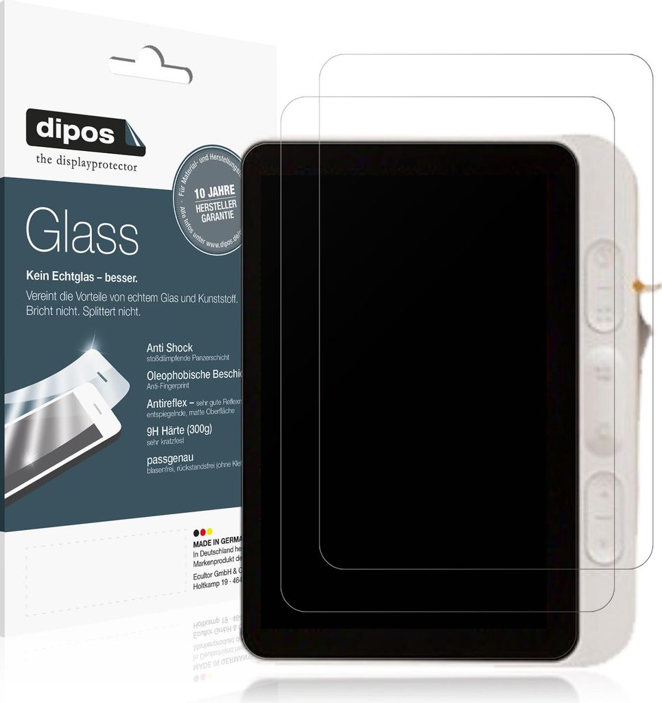 2x Schutzfolie für BEAVERLAB Mikroskop 4 Zoll matt - Anti-Shock 9H Folie dipos Glass Kunststoffglas