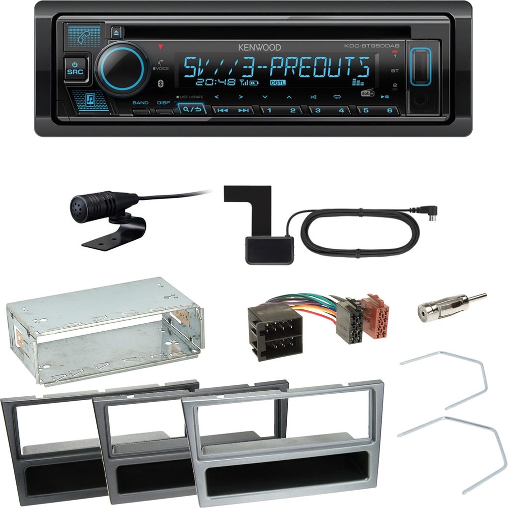 Kenwood KDC-BT950DAB Bluetooth CD Einbauset für Opel Vectra C Signum Corsa Combo