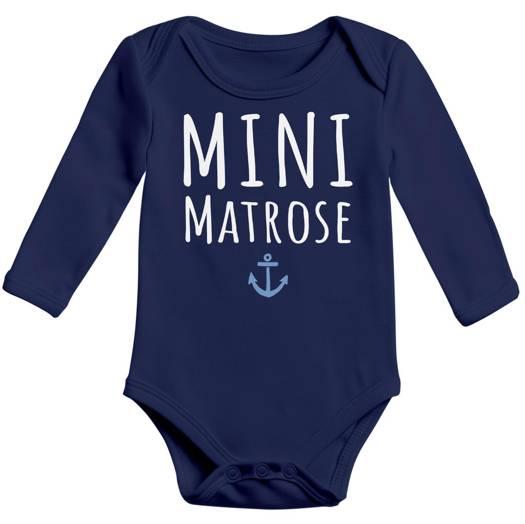 Baby Body langarm Aufdruck Mini Matrose Anker Grafik Print Babykleidung Bedruckt Baumwolle Jungen & Mädchen MoonWorks