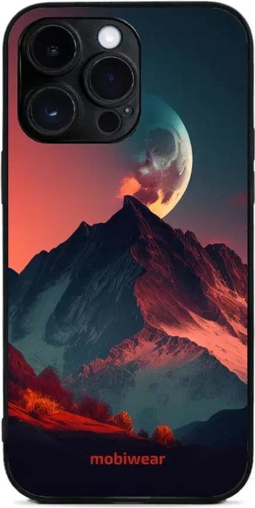 Handyhülle für iPhone 14 Pro Max, Mobiwear Glossy Case, Gebirgsdämmerung