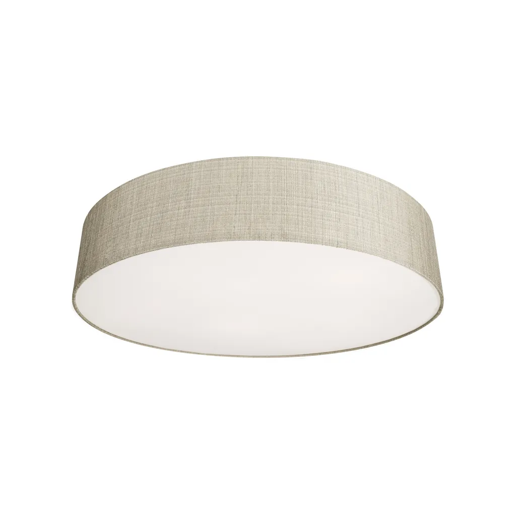 Plafonnier salon format XXL 78 cm gris argenté éclairage puissant