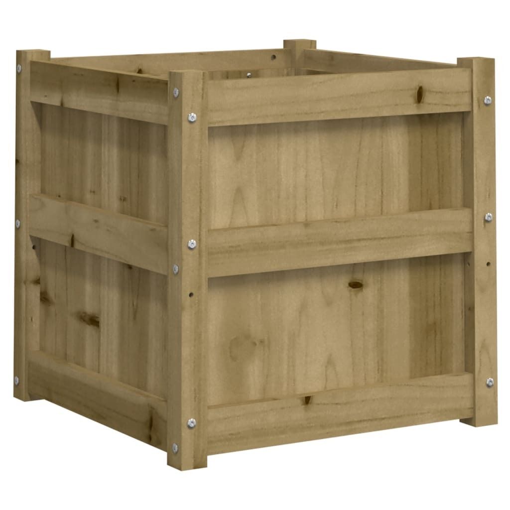 vidaXL Bac à plantes 50x50x50 cm Bois de pin imprégné Image du produit 