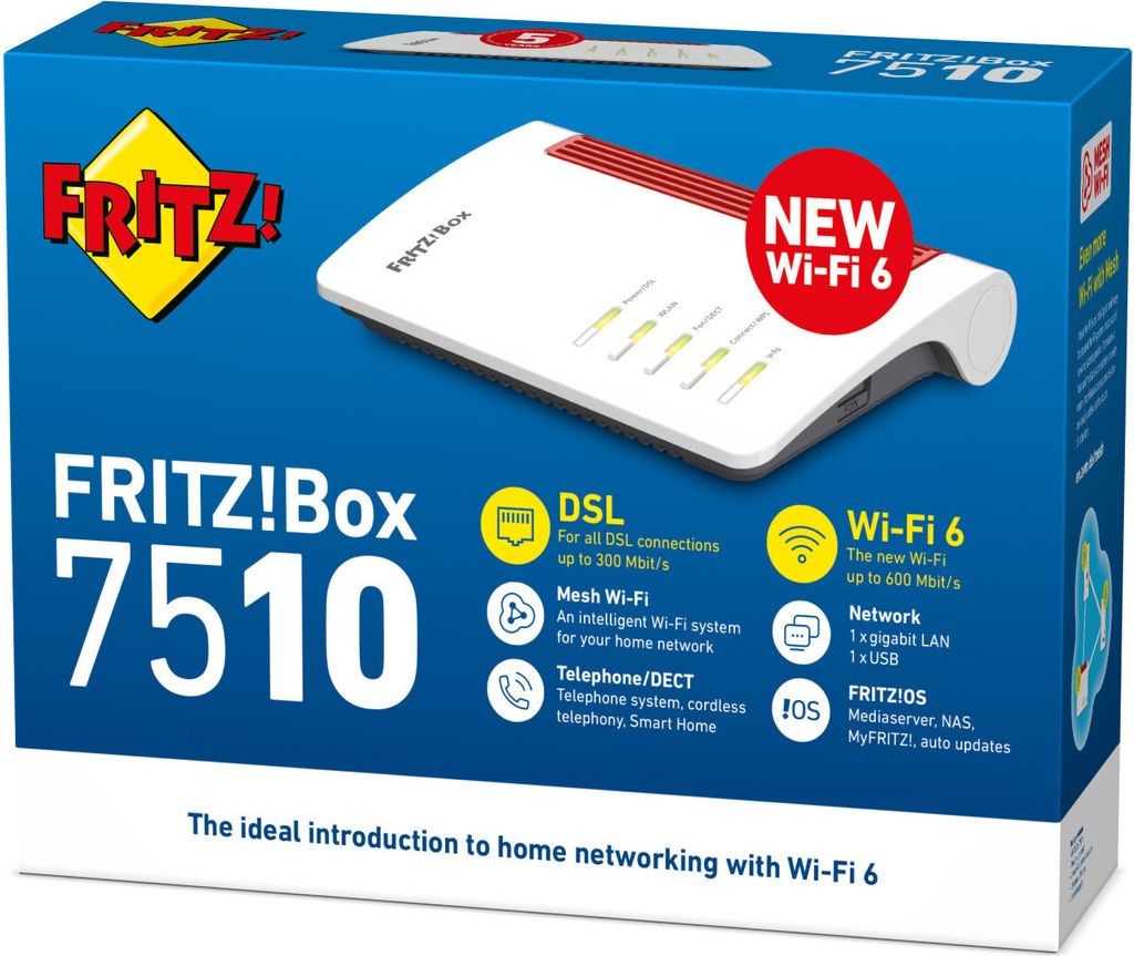 Box 7510 INT, Wi-Fi 6 (802.11ax), Einzelband (2,4GHz), Produktbild 