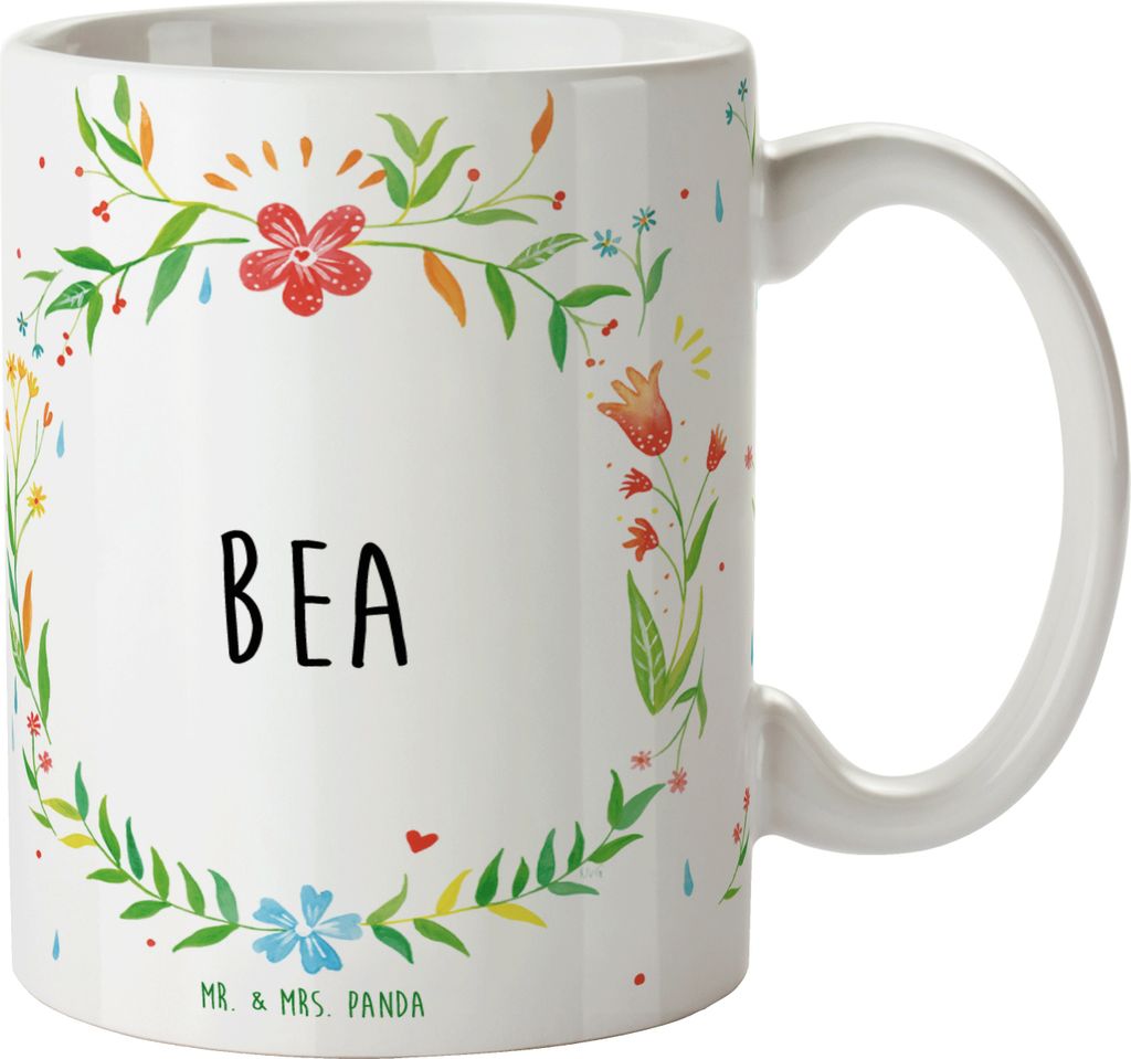 Mr. & Mrs. Panda Teetasse Bea - Geschenk, Tasse mit Motiv, Bedruckte, Kaffeetasse, Becher