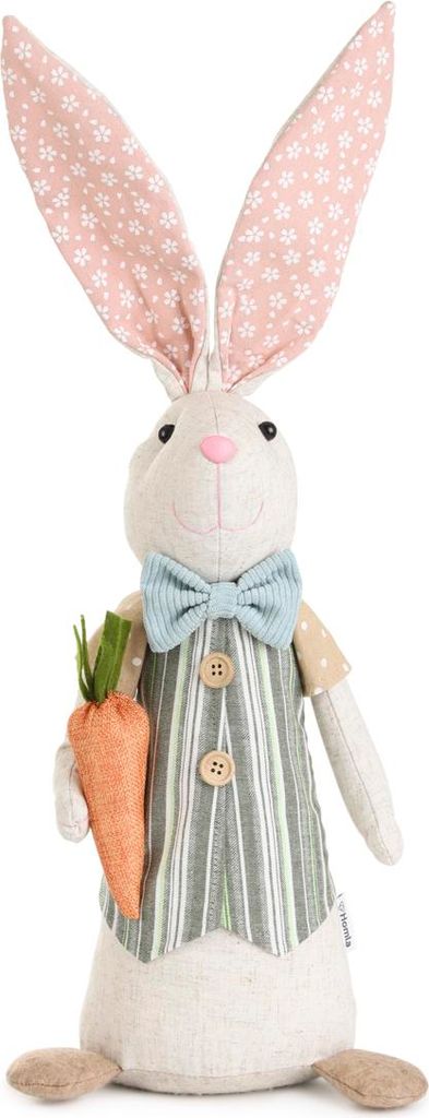 HOMLA KALLE Lapin de Pâques nain debout avec carotte 55 cm Image du produit 