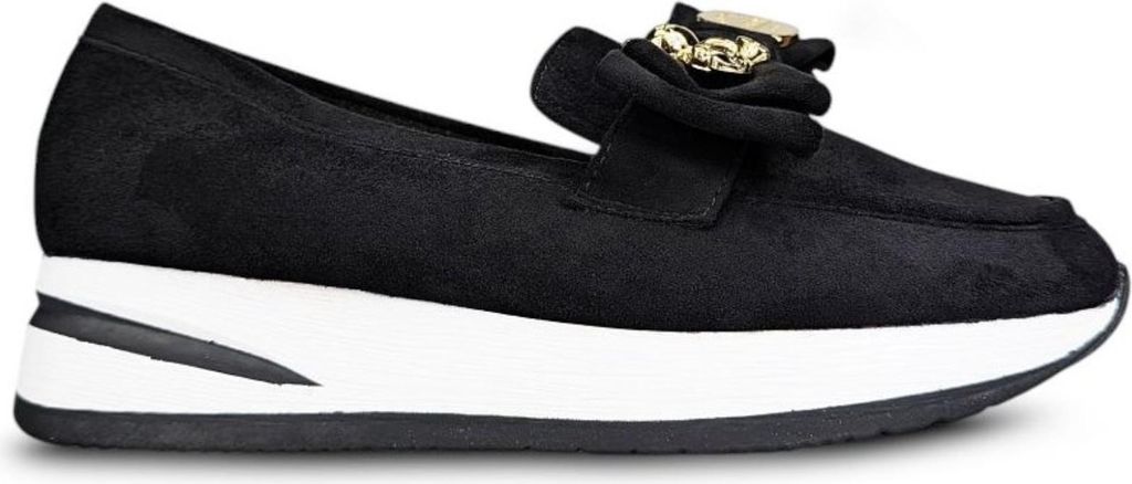 Damen Kunstleder Mokassins Slip On Halbschuhe Loafer Wonder Schwarz Gr.40