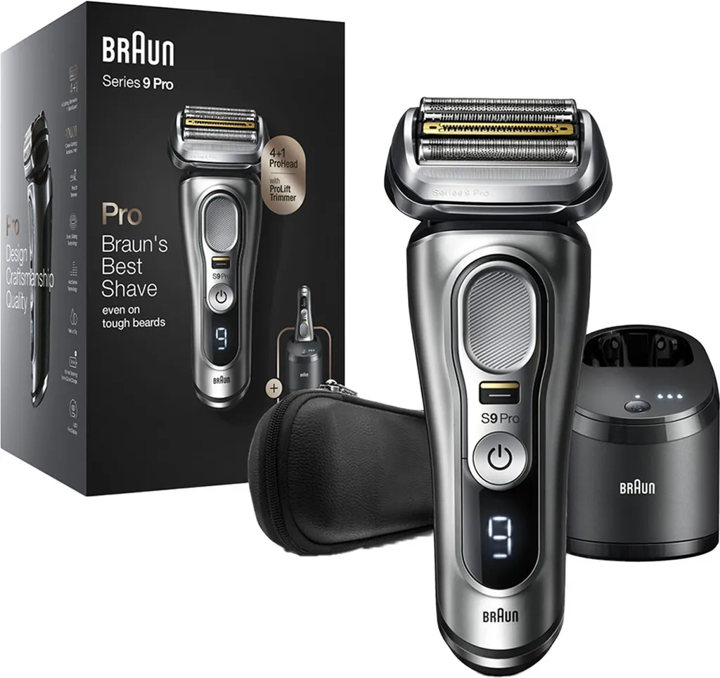 Rasoir Électrique Homme Braun Series 9 9467cc Système Wet&Dry Argent Chrome