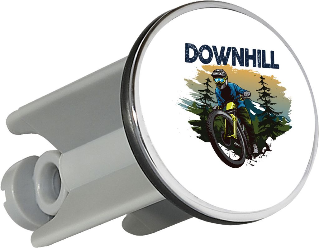Huuraa Waschbeckenstöpsel Downhill Bike 4cm höhenverstellbar Abflussstopfen Geschenkidee