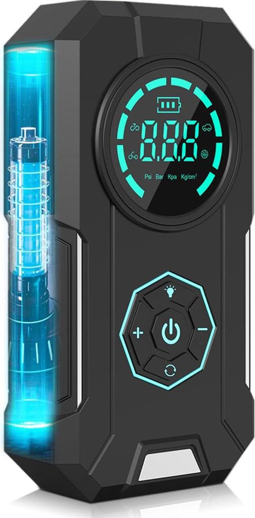 Tragbarer Reifenfüller 150PSI mit 25000mAh Akku – 5-mal schneller kabelloser Luftkompressor für Auto, Fahrrad, Motorrad & Sportbälle