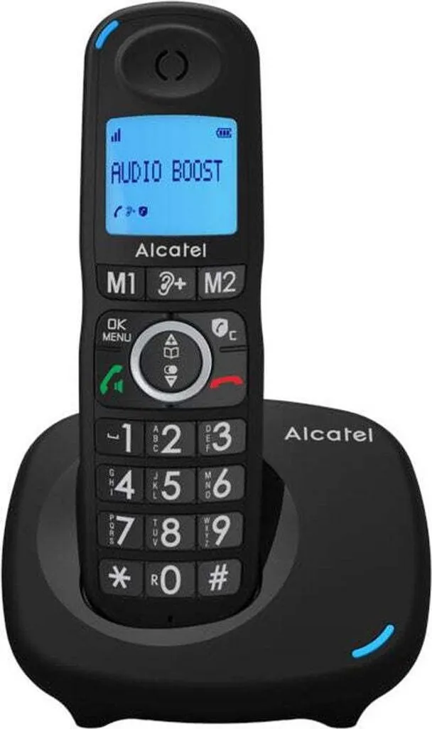 Alcatel XL595B Voice Duo téléphone noir mains libres et répondeur 30 min