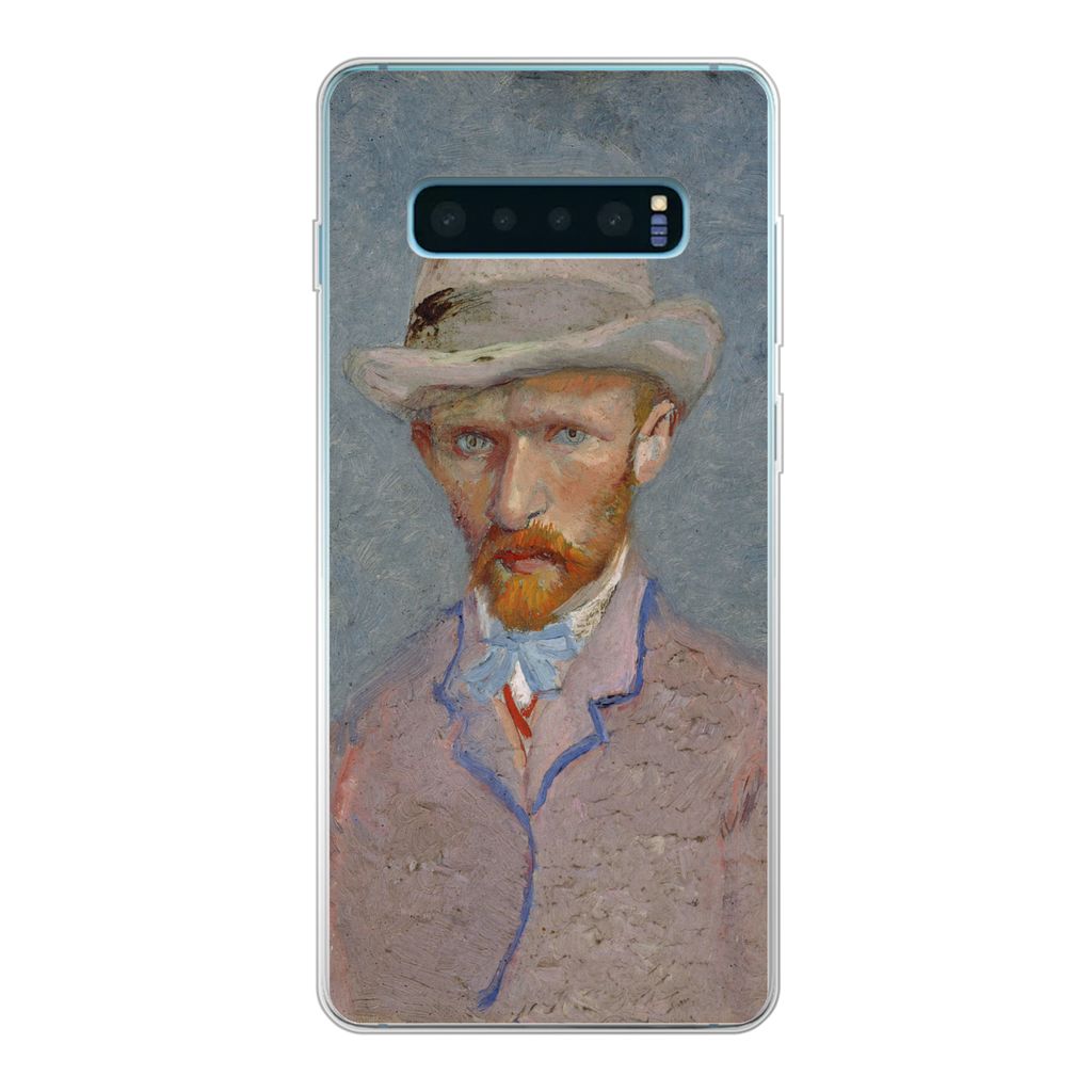 MuchoWow Handyhülle Schutzhülle Hülle für Samsung Galaxy S10 Plus Selbstporträt - Vincent van Gogh Silikon Softcase Handy Hülle - Schutzhülle