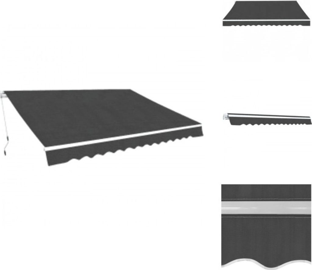 vidaXL Gelenkarmmarkise 600 cm Anthrazit - Markisen